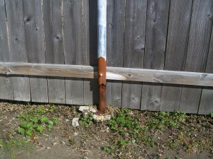 Failed fence post